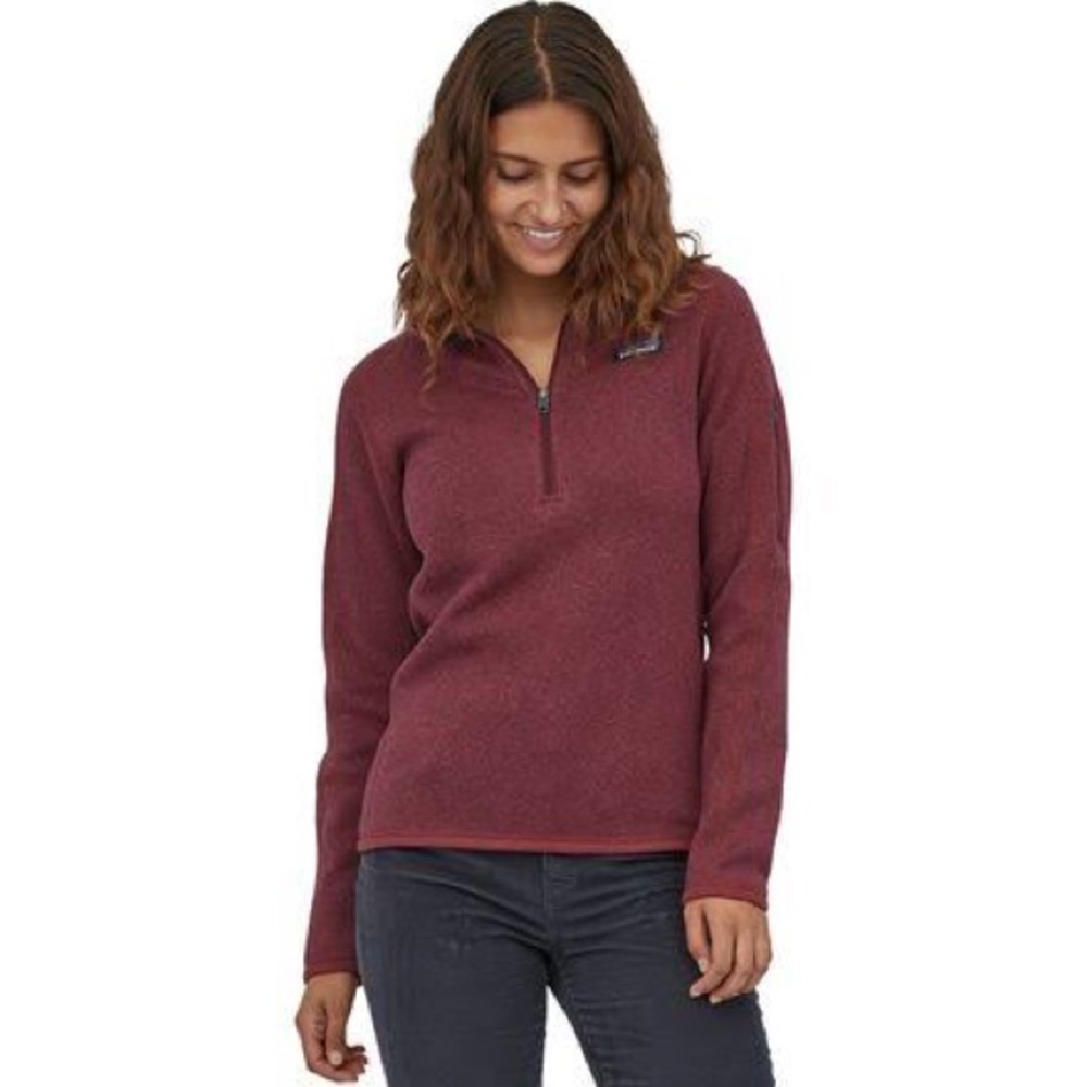 Patagonia better sweater 1/4 quarter zip sequoia red